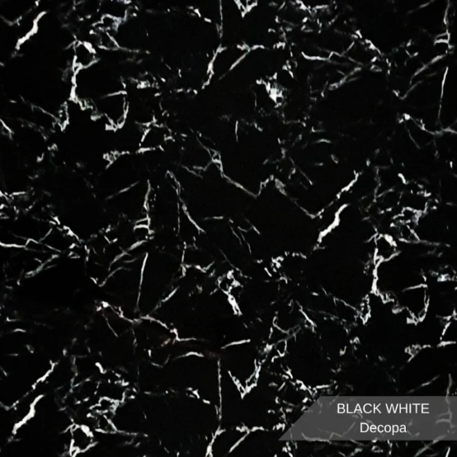DEPA BLACK WHITE | 122 × 244 cm | PVC DUVAR PANELİ