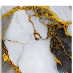 DEMOOO ALÂ VOLCANO GOLD GREY | 122 × 244 cm | PVC DUVAR PANELİ