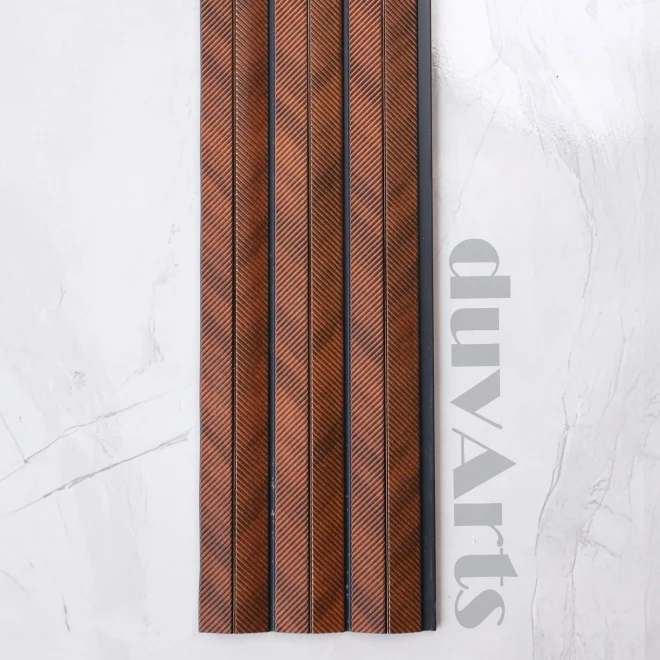 DELUX KAHVE | 12 × 280 cm | PS LAMBRİ DUVAR PANELİ