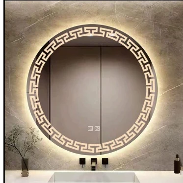 90 cm YUVARLAK VERSACE | DOKUNMATİK TUŞLU AYNA