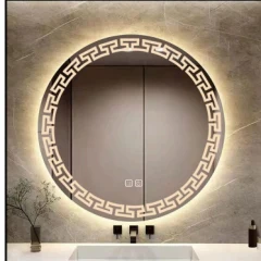 90 cm YUVARLAK VERSACE | DOKUNMATİK TUŞLU AYNA